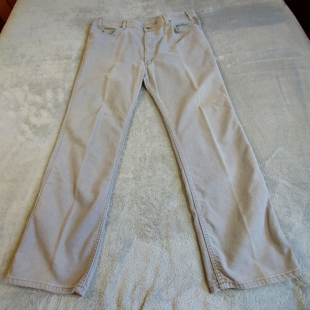 Levis Action Slacks Mens 40x31 Gray Brushed Cotton Soft Comfort 90s Y2K USA